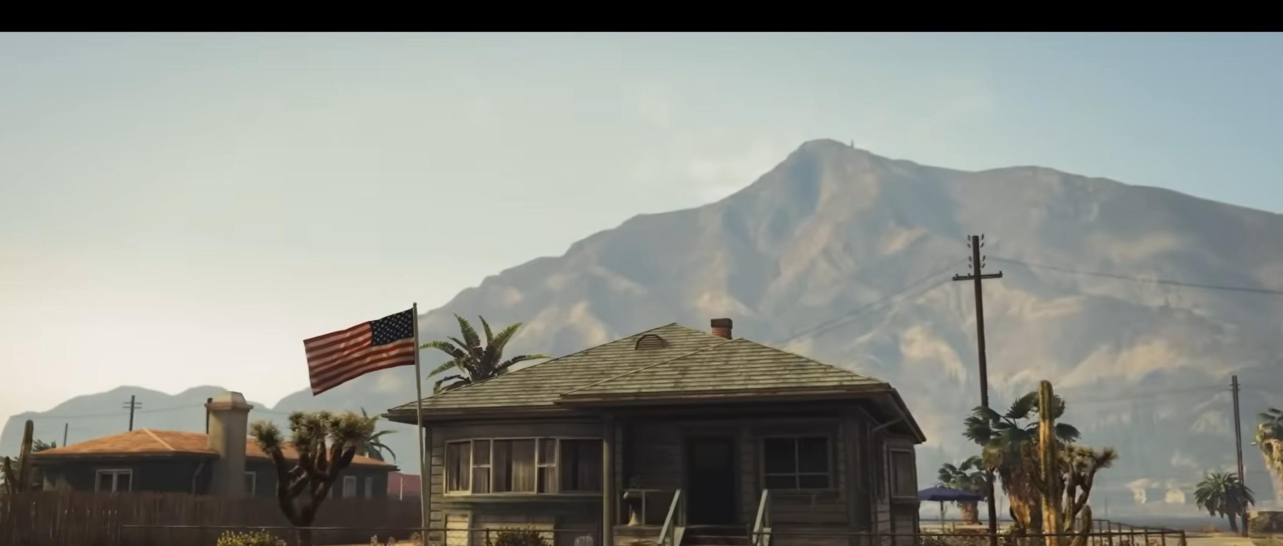 Sandy Shores māja ar karogu